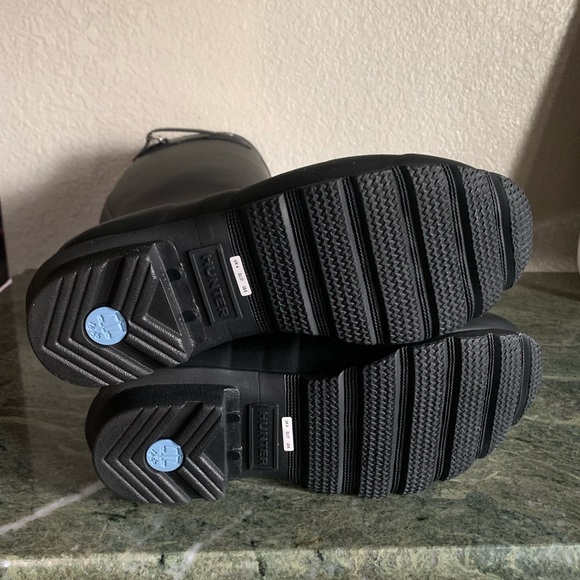 New! WIDE CALF Hunter original Tall Rainboots Matte Black 6 - Picture 3 of 3